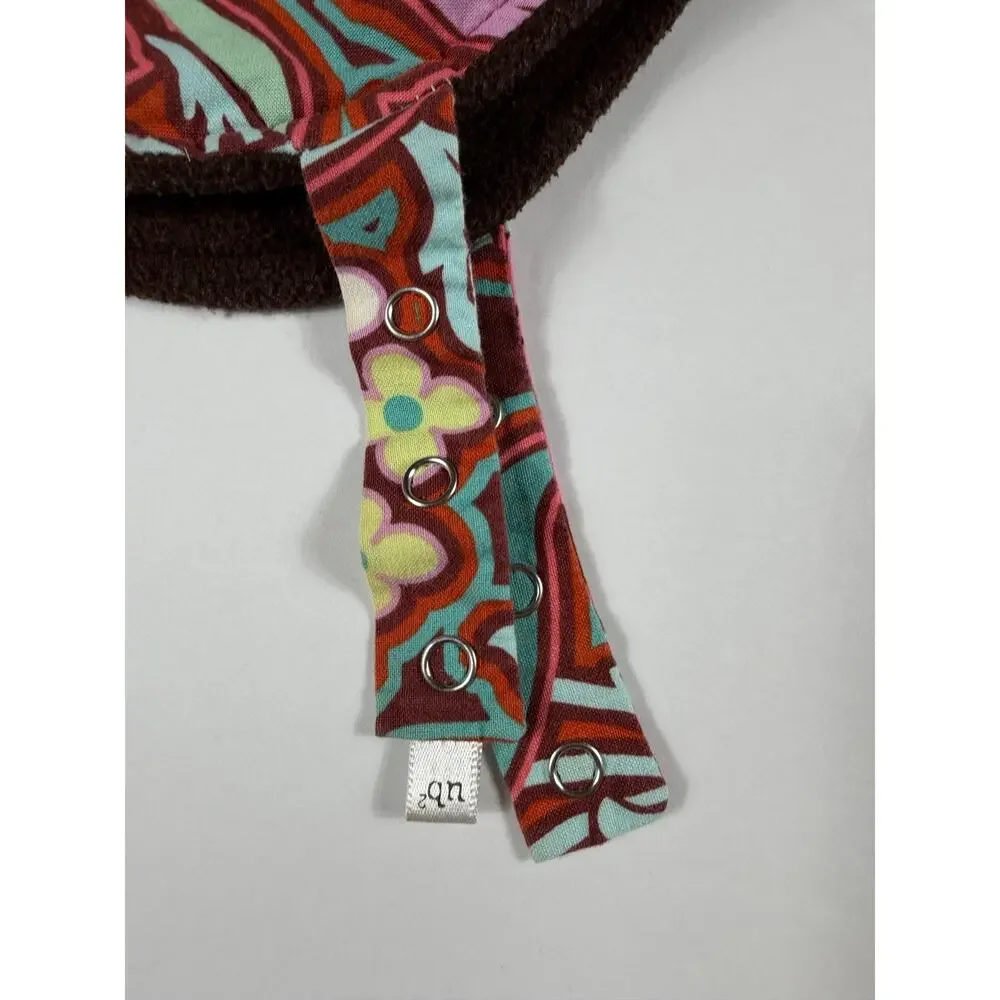 Urban Baby Bonnets Winter Floral Fleece Lined Bonnet est Medium 12-24 Months
